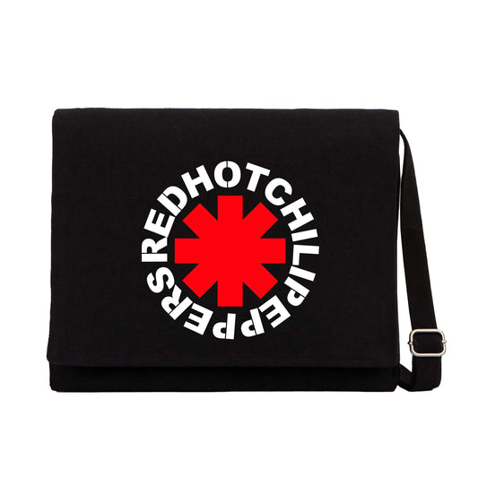 Symbol Red Hot Chili Peppers Siyah Kanvas Postacı Çantası