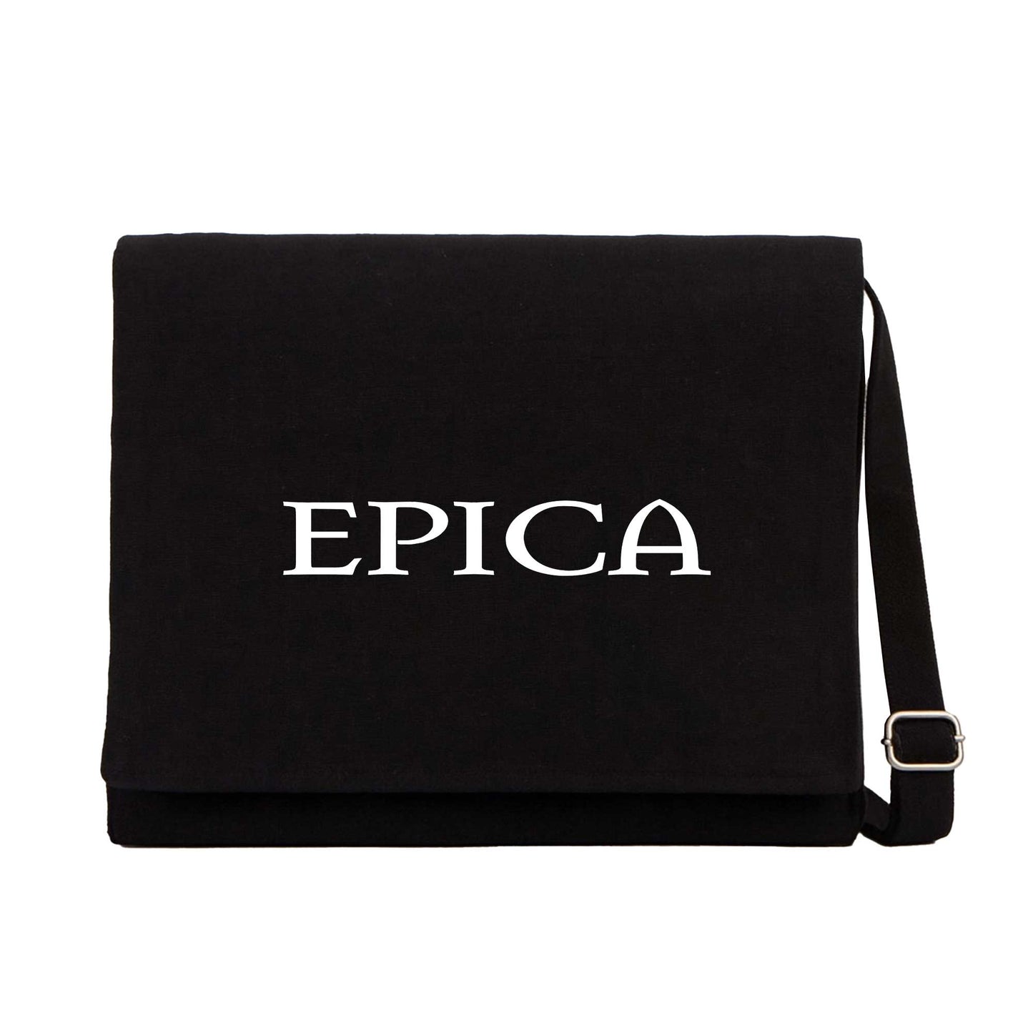 Epica Logo Siyah Kanvas Postacı Çantası