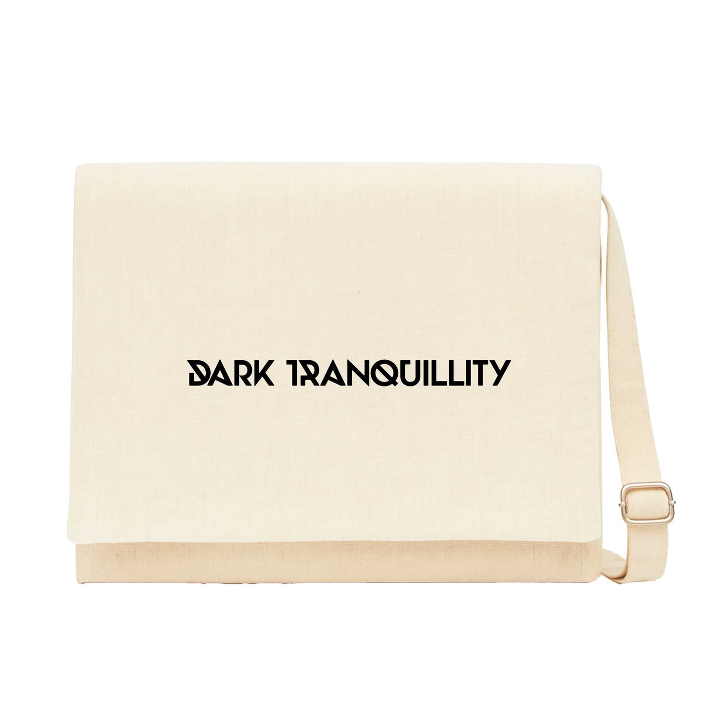 Dark Tranquillity Logo Krem Kanvas Postacı Çantası