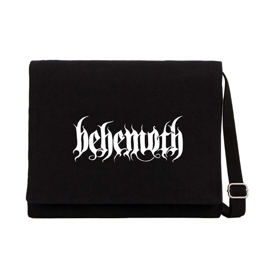 Behemoth Classic Logo Siyah Kanvas Postacı Çantası