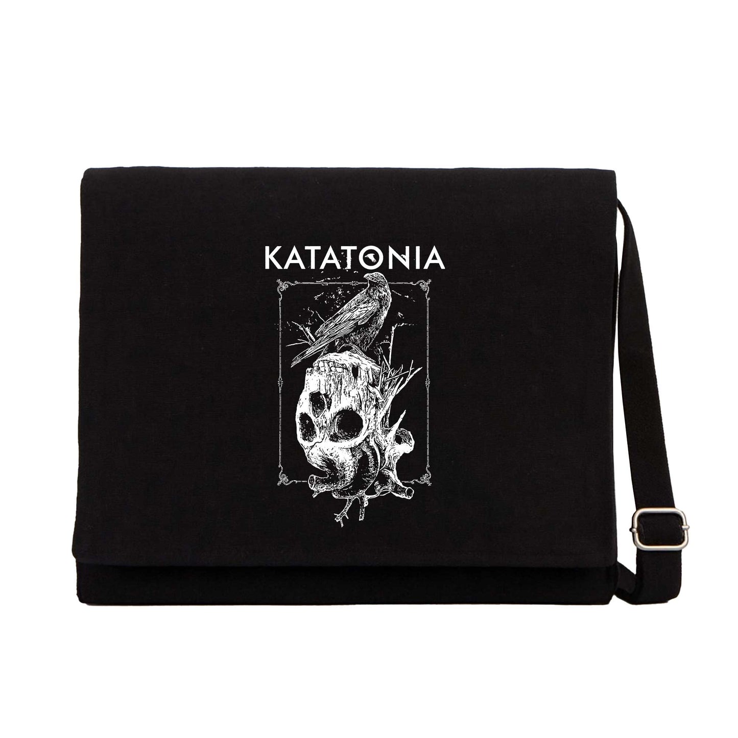 Katatonia Crow Siyah Kanvas Postacı Çantası