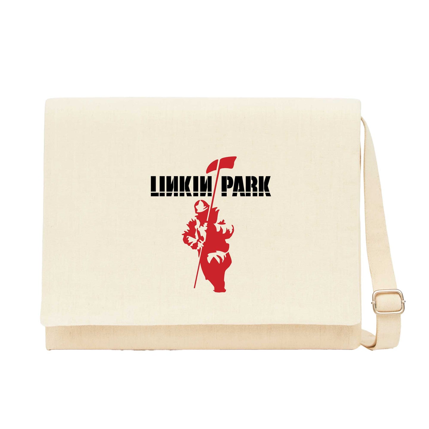 Linkin Park Soilder Krem Kanvas Postacı Çantası