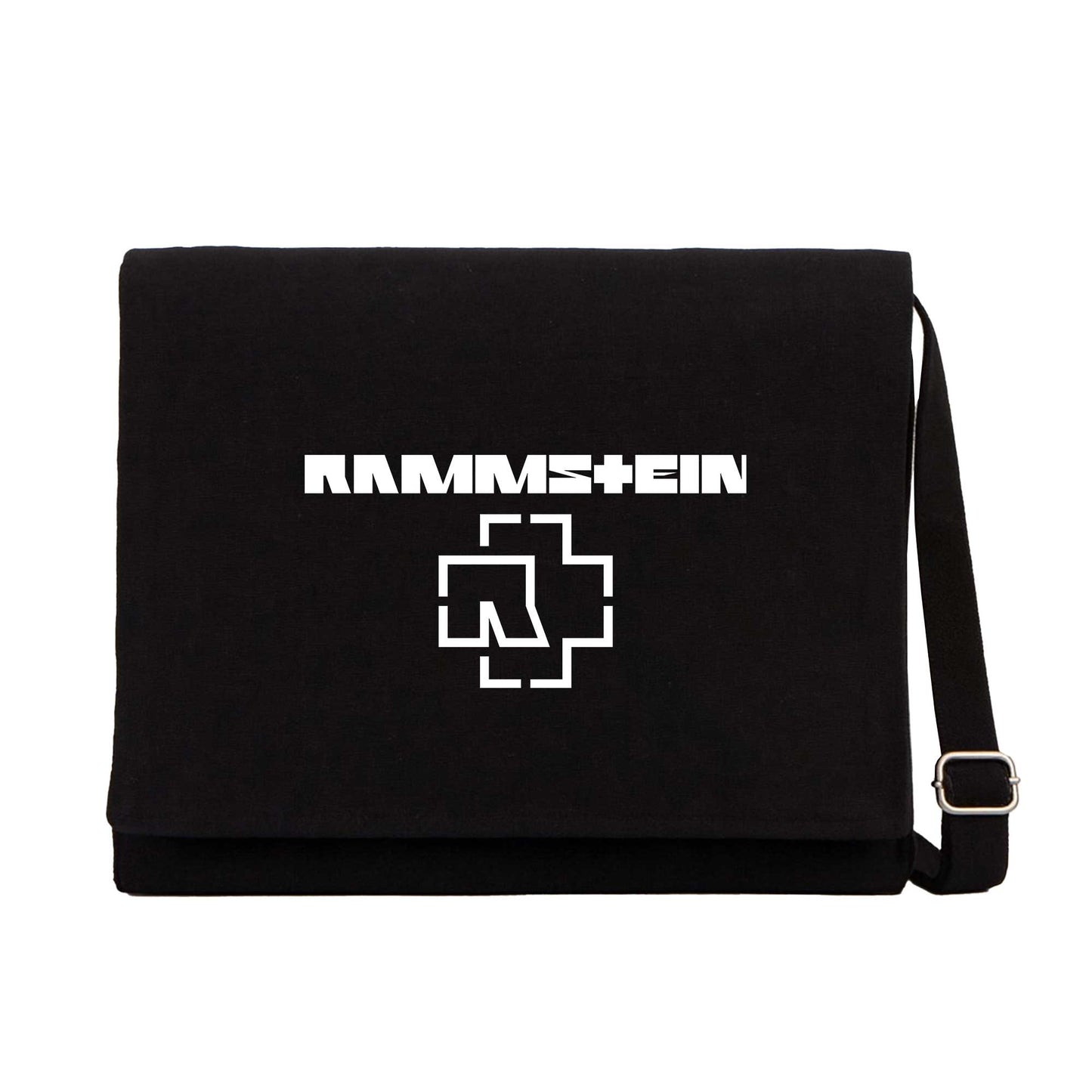 Rammstein Logo 2 Siyah Kanvas Postacı Çantası