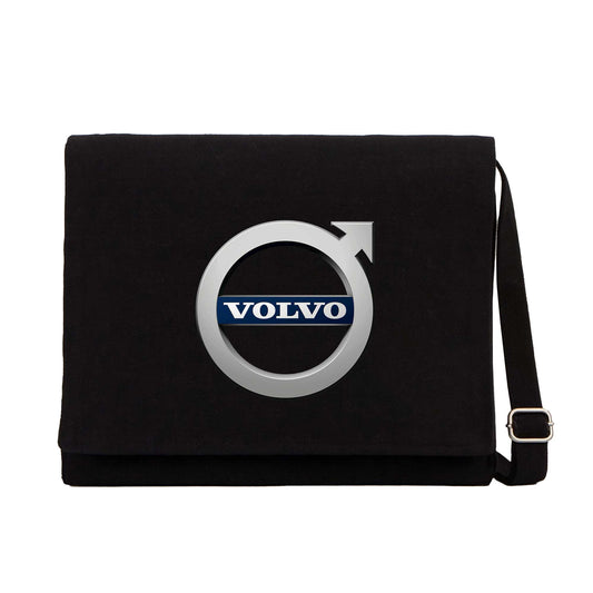 Volvo Logo Siyah Kanvas Postacı Çantası