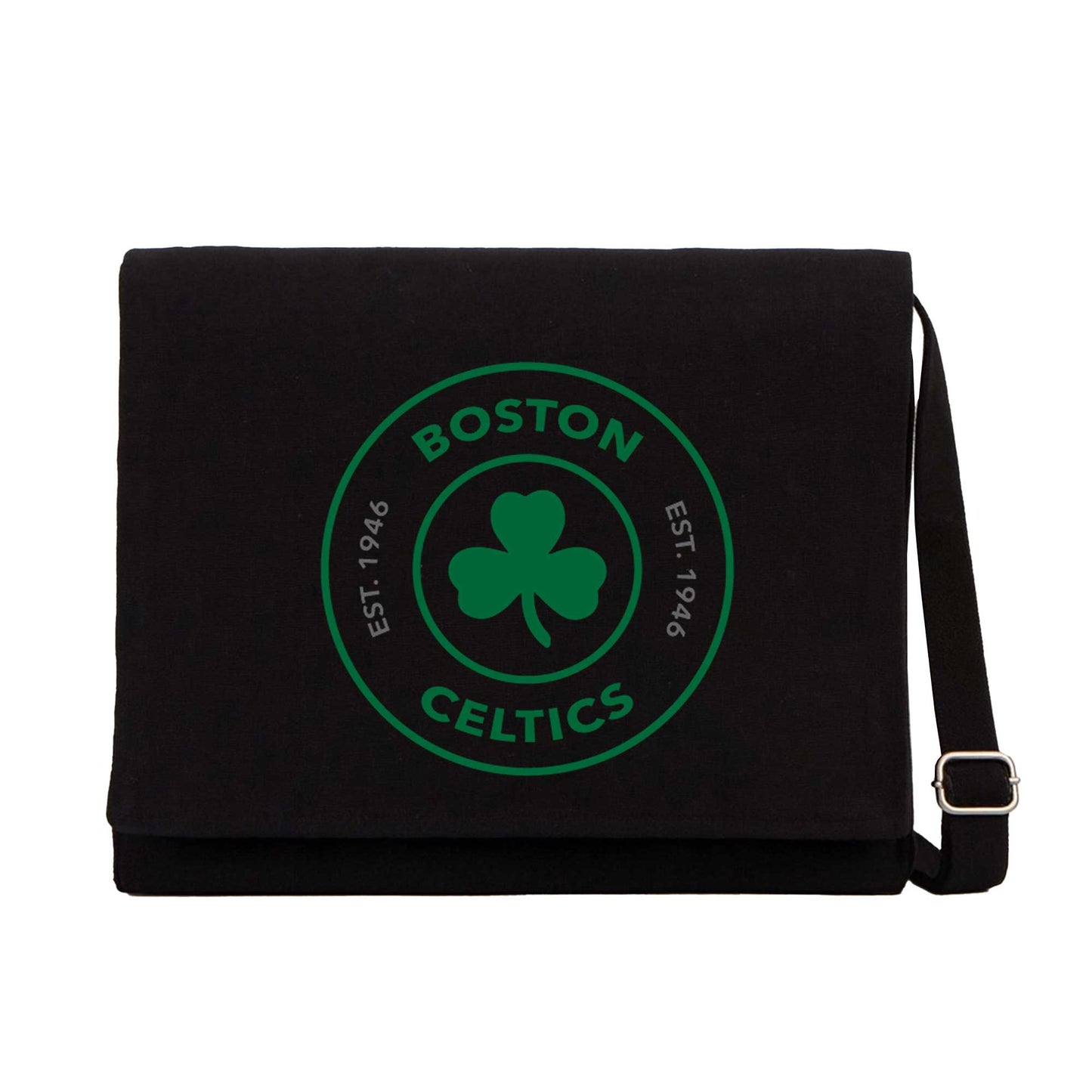 Boston Celtics Logo Siyah Kanvas Postacı Çantası