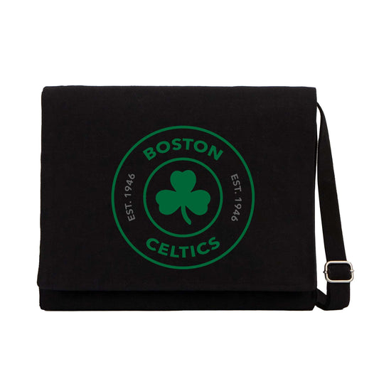 Boston Celtics Logo Siyah Kanvas Postacı Çantası