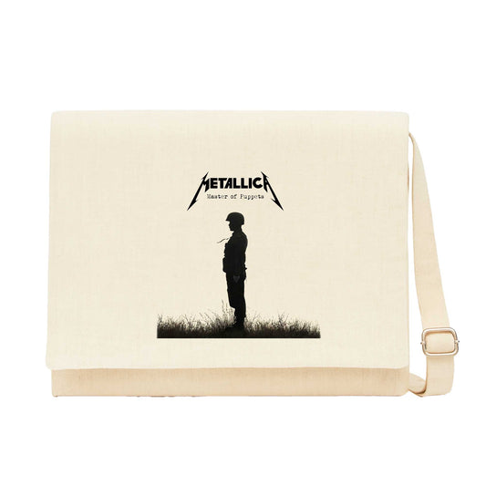 Metallica Master Of Puppets Metal Soldier Krem Kanvas Postacı Çantası