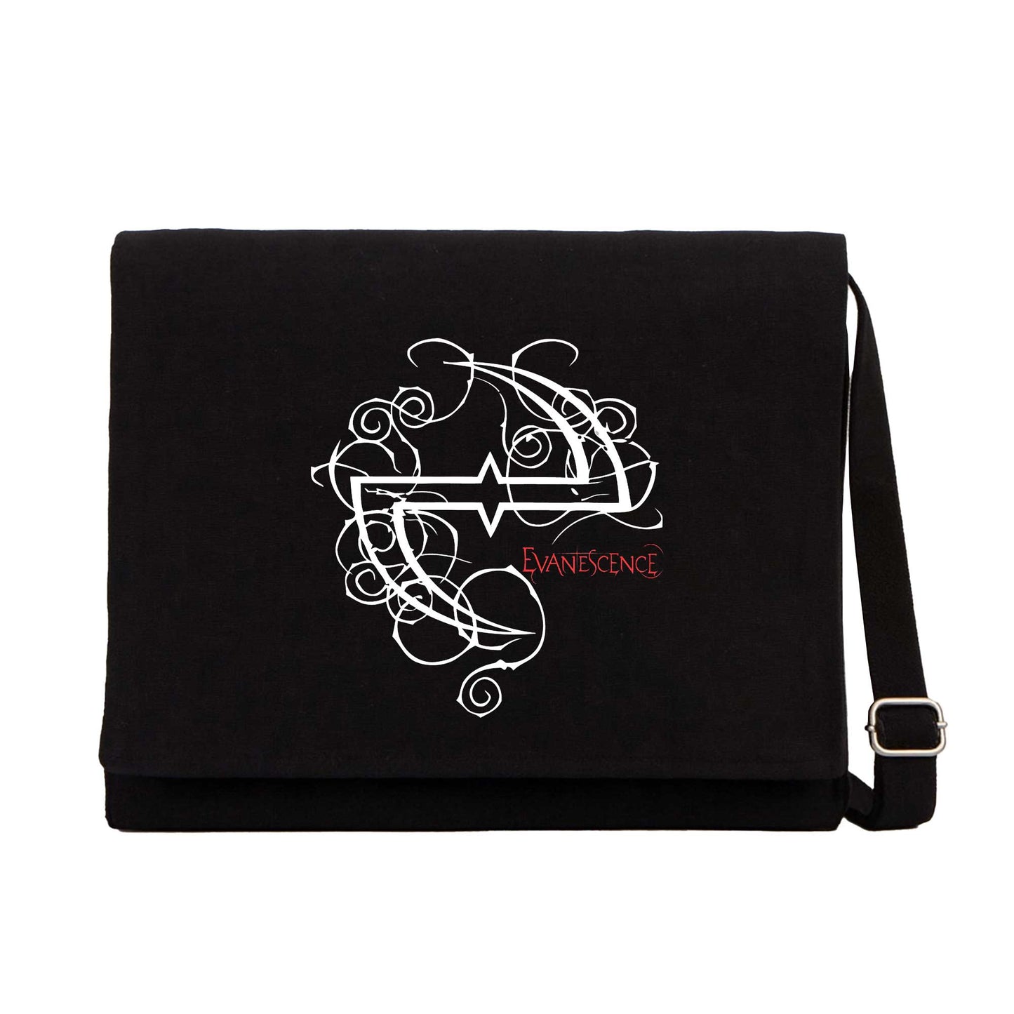 Evanescence Logo Siyah Kanvas Postacı Çantası