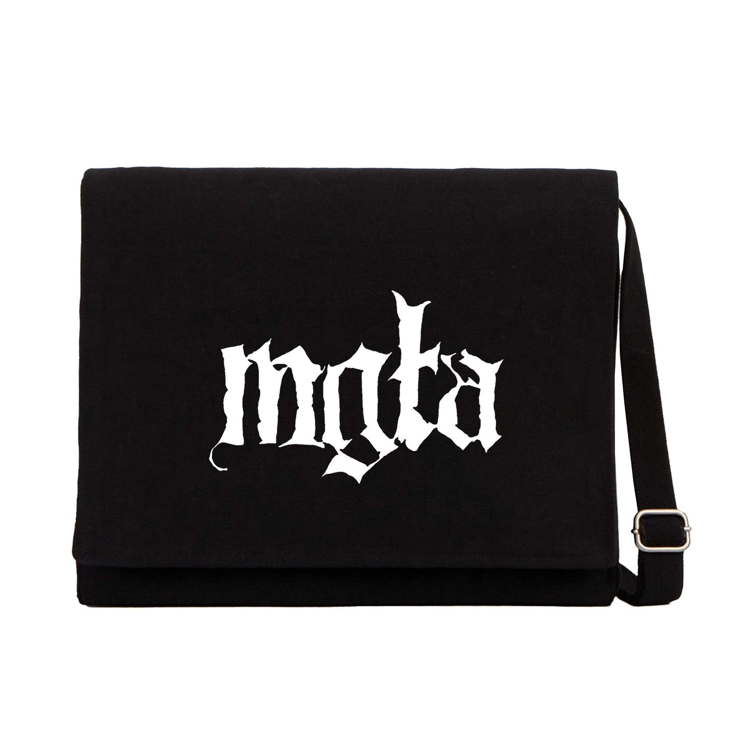 Mgla Logo Siyah Kanvas Postacı Çantası