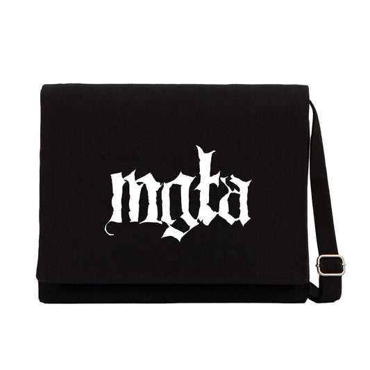 Mgla Logo Siyah Kanvas Postacı Çantası