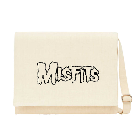 Misfits Logo Black Krem Kanvas Postacı Çantası