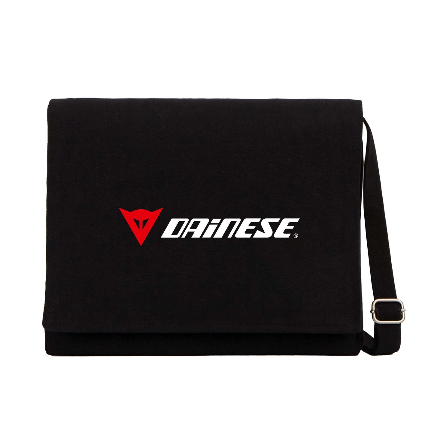Dainese Logo Text Siyah Kanvas Postacı Çantası
