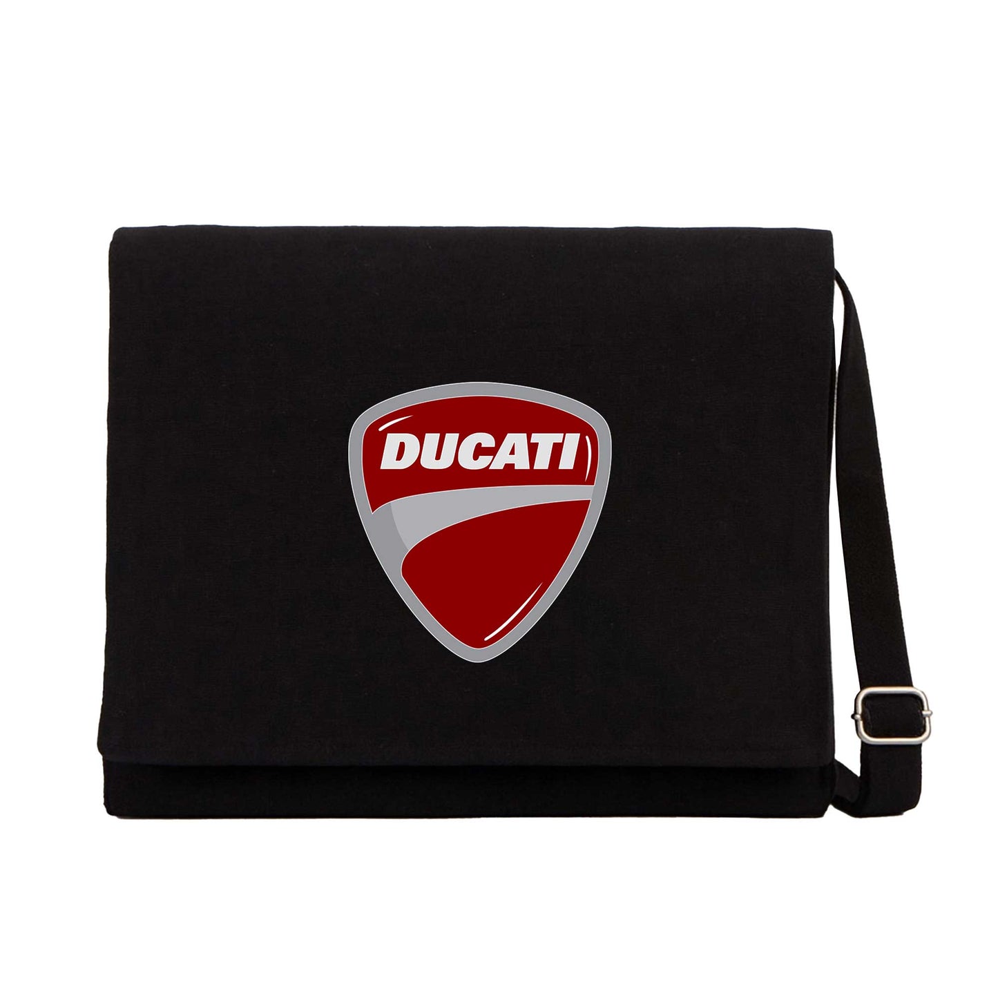 Ducati Multistrada Logo Siyah Kanvas Postacı Çantası