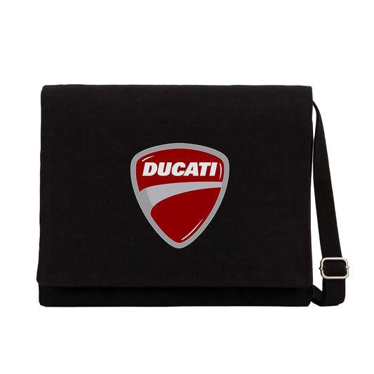 Ducati Multistrada Logo Siyah Kanvas Postacı Çantası