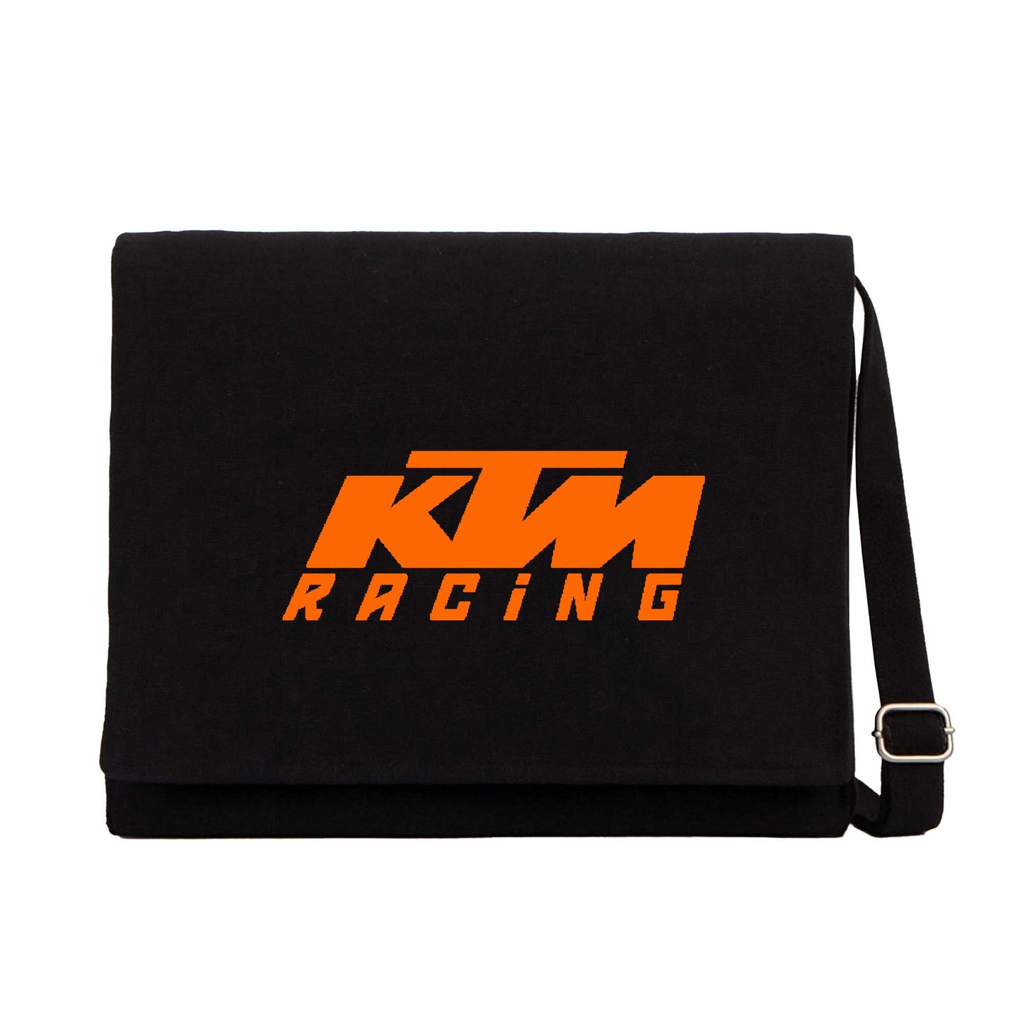 KTM Racing Orange Logo Siyah Kanvas Postacı Çantası
