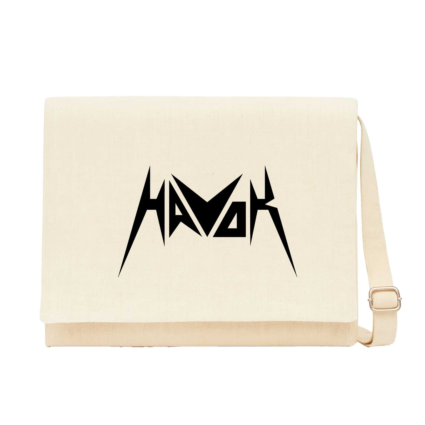 Havok Logo Krem Kanvas Postacı Çantası