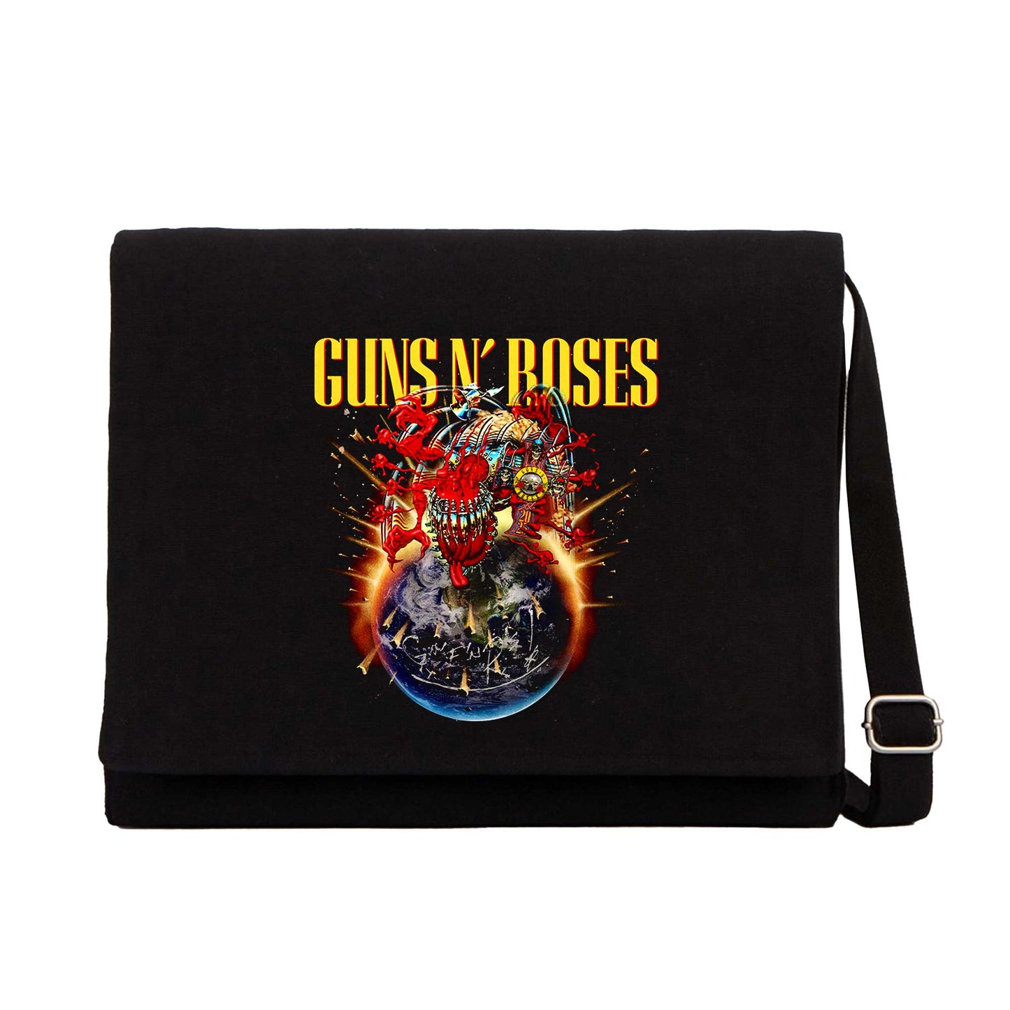 Guns N Roses 2025 Tour Siyah Kanvas Postacı Çantası
