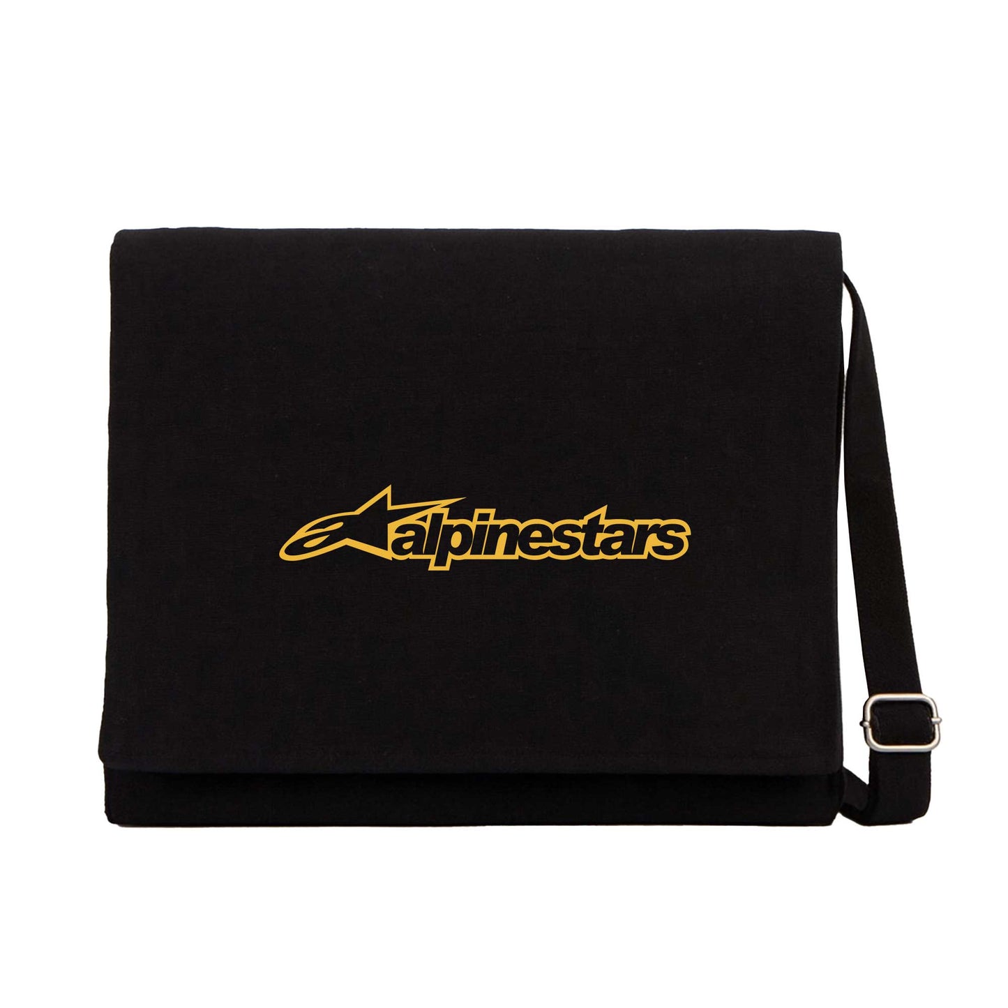 Alpinestars Logo Gold Siyah Kanvas Postacı Çantası