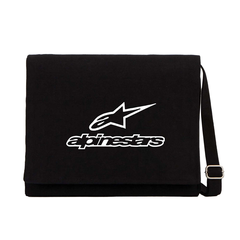 Alpinestars Logo Text Siyah Kanvas Postacı Çantası