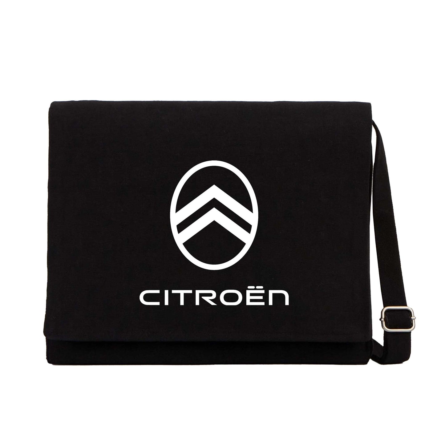 Cıtroen Text Logo Siyah Kanvas Postacı Çantası