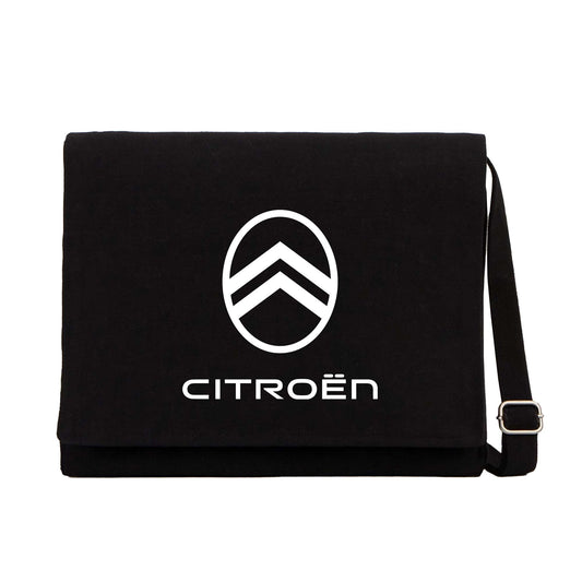 Cıtroen Text Logo Siyah Kanvas Postacı Çantası