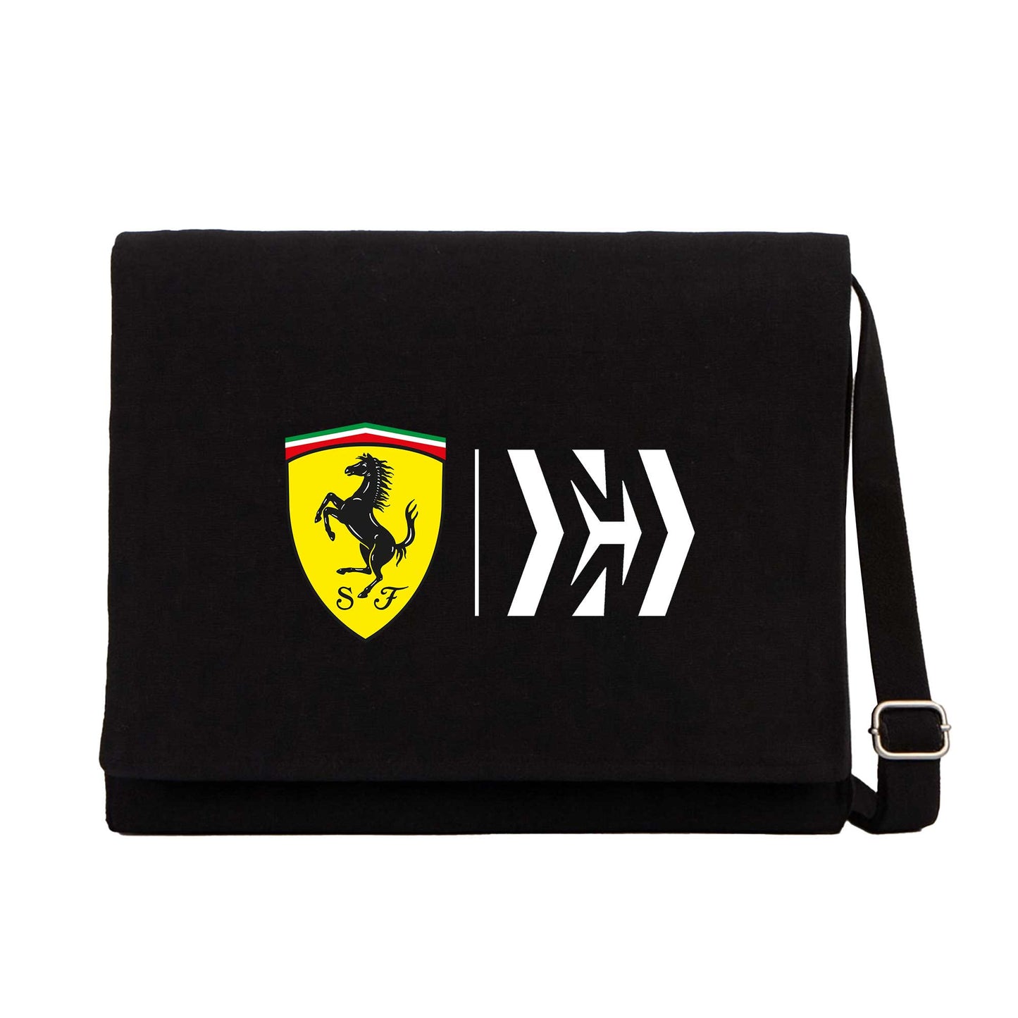 Scuderia Ferrari Mission Siyah Kanvas Postacı Çantası