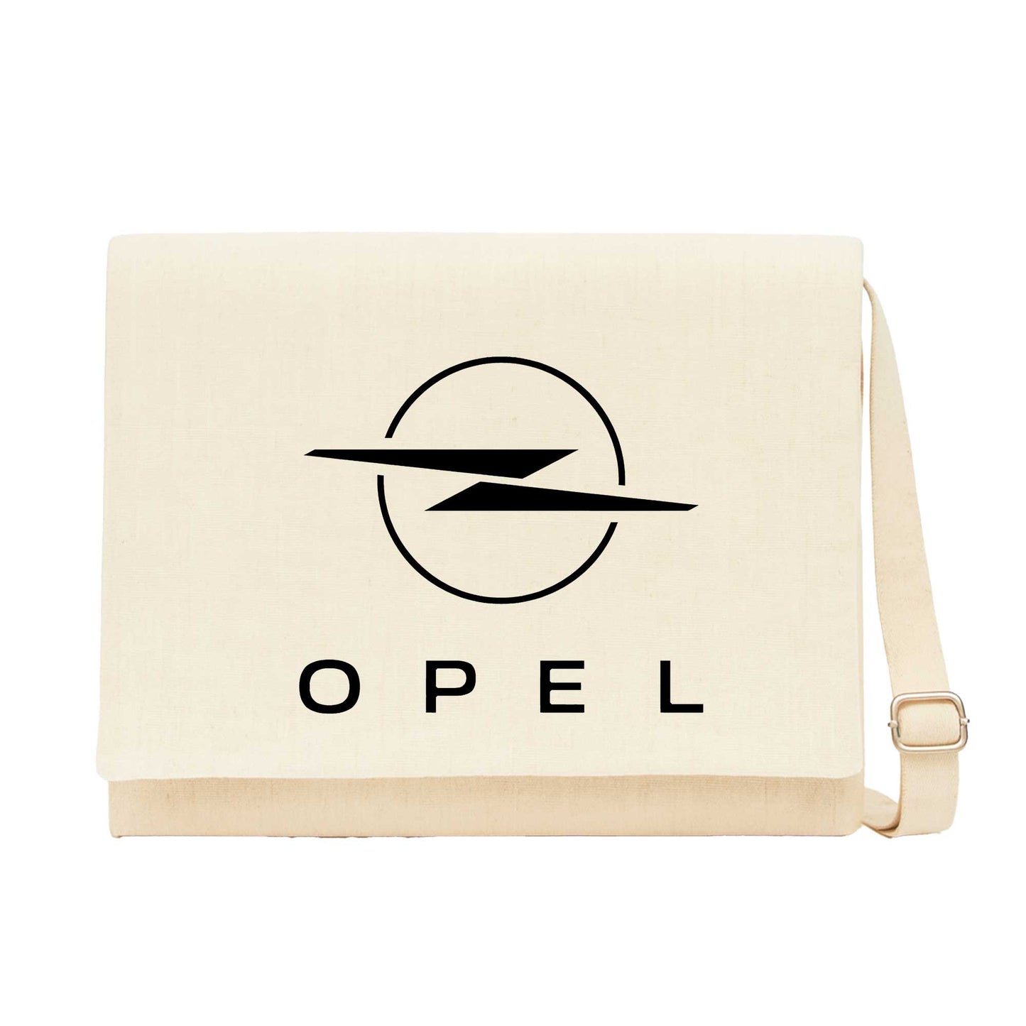 Opel New Logo Krem Kanvas Postacı Çantası