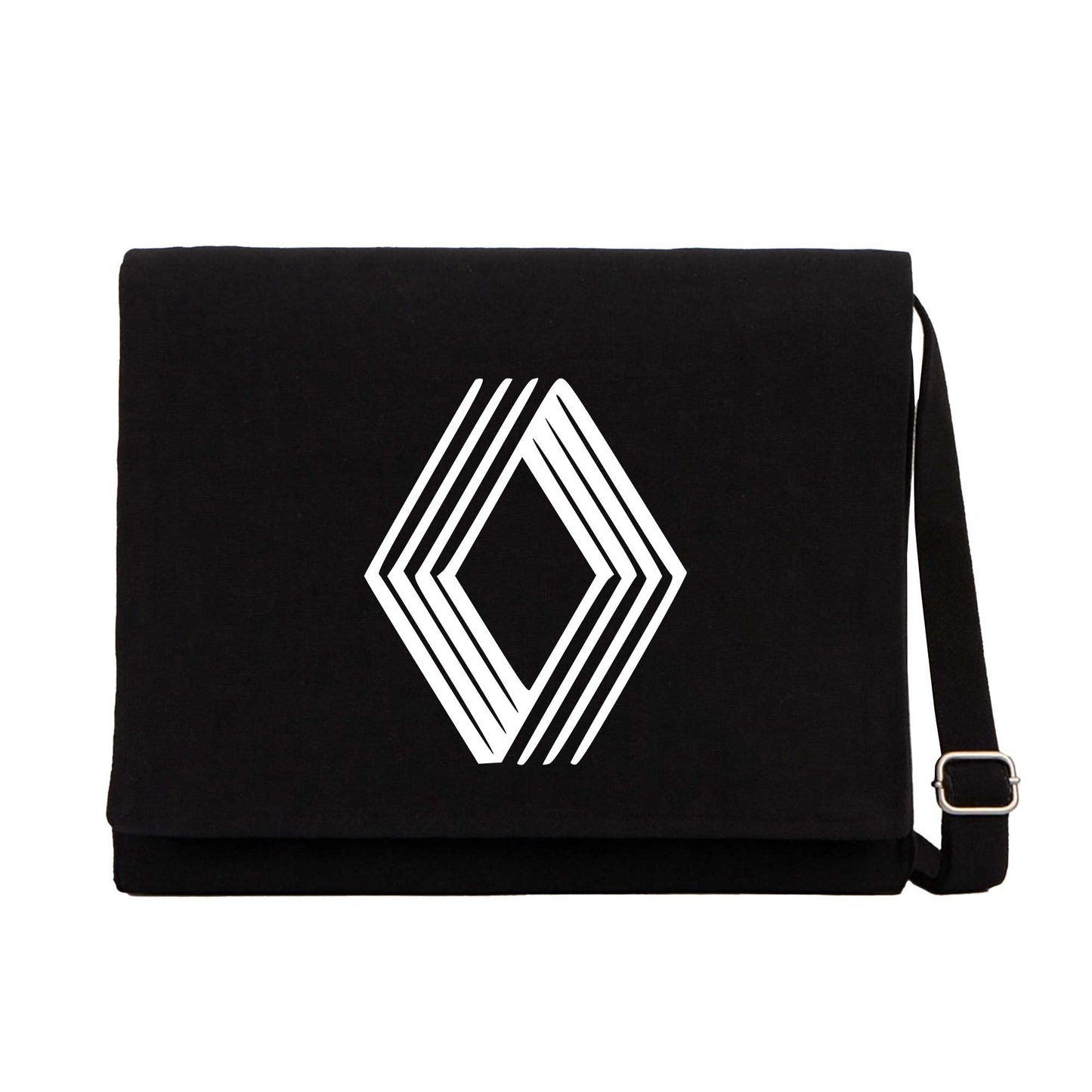 Renault Logo Siyah Kanvas Postacı Çantası