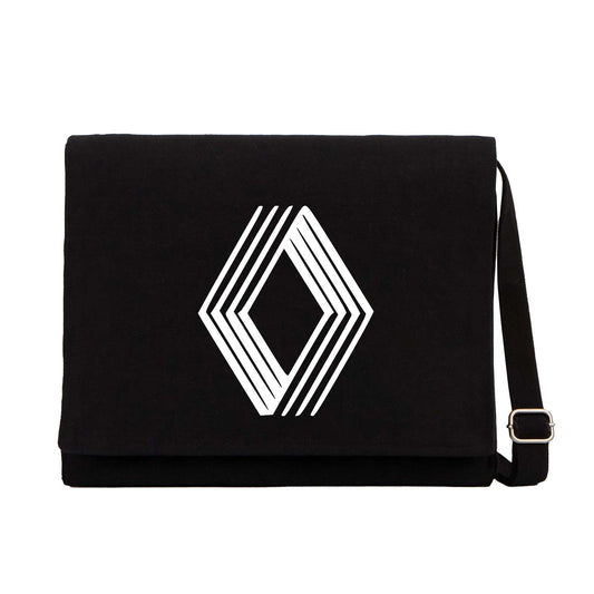 Renault Logo Siyah Kanvas Postacı Çantası