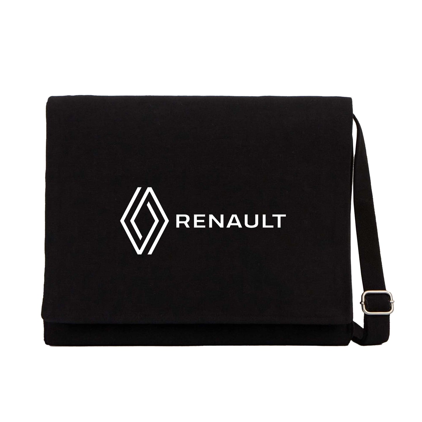 Renault New Logo Text Siyah Kanvas Postacı Çantası