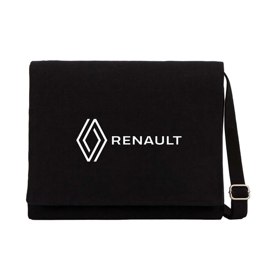 Renault New Logo Text Siyah Kanvas Postacı Çantası