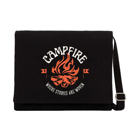 Camp Fire Siyah Kanvas Postacı Çantası