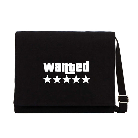 Wanted White Siyah Kanvas Postacı Çantası