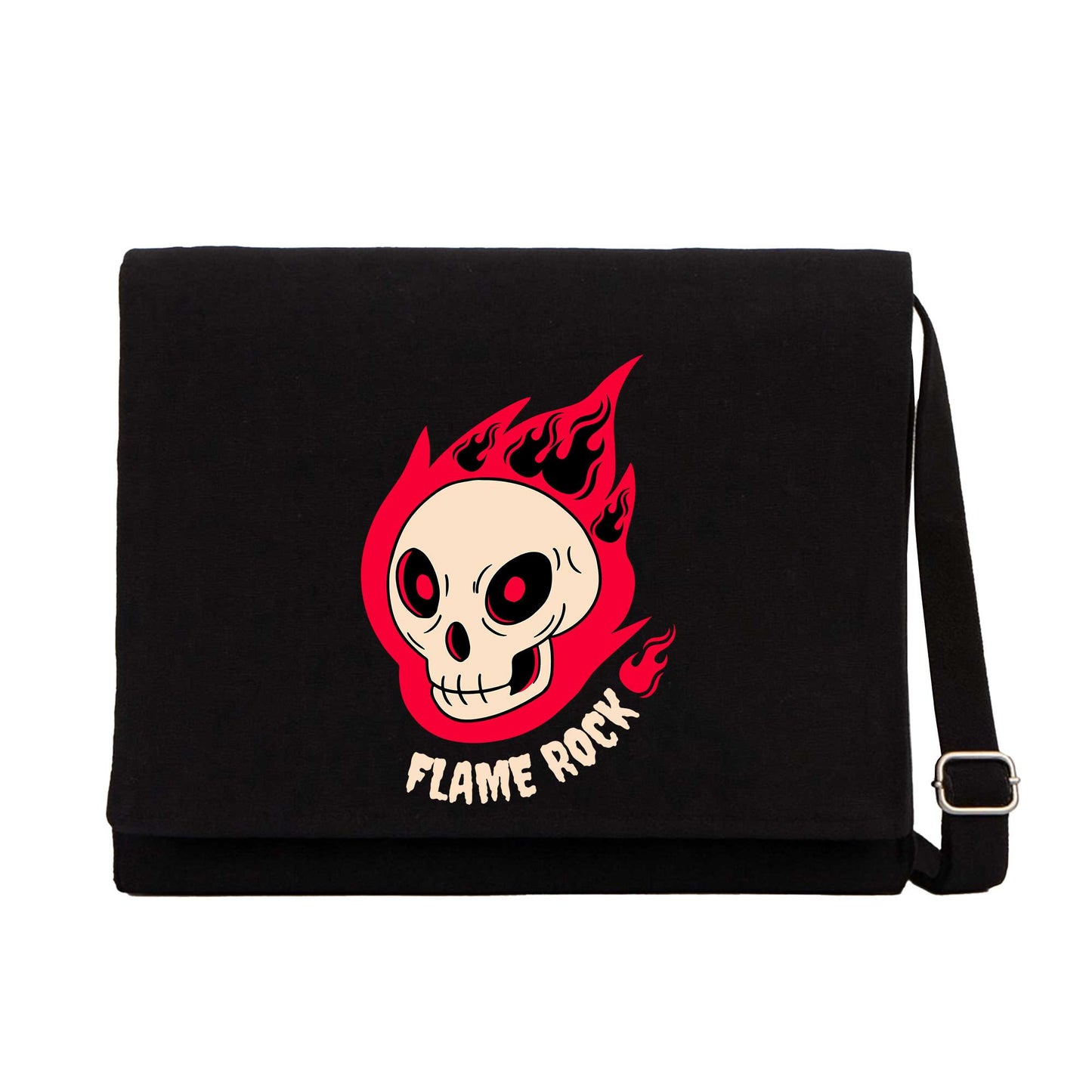 Dark Rock Musıc Siyah Postacı Çantası