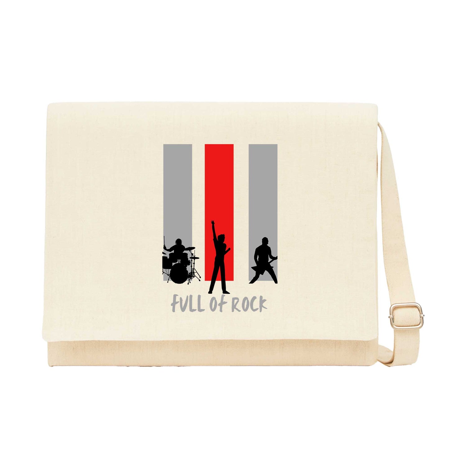 Full Of Rock Krem Postacı Çantası