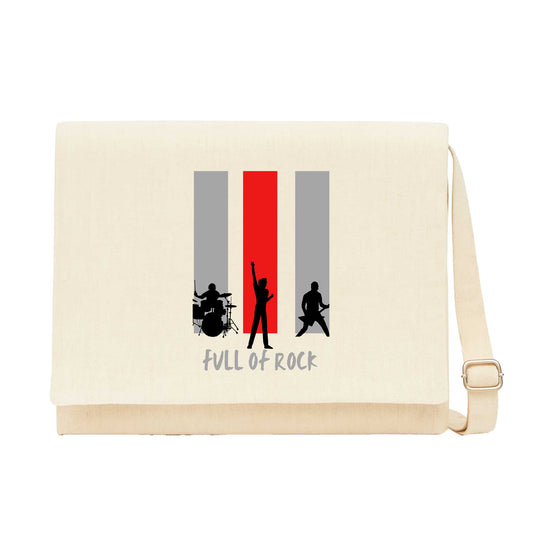 Full Of Rock Krem Postacı Çantası