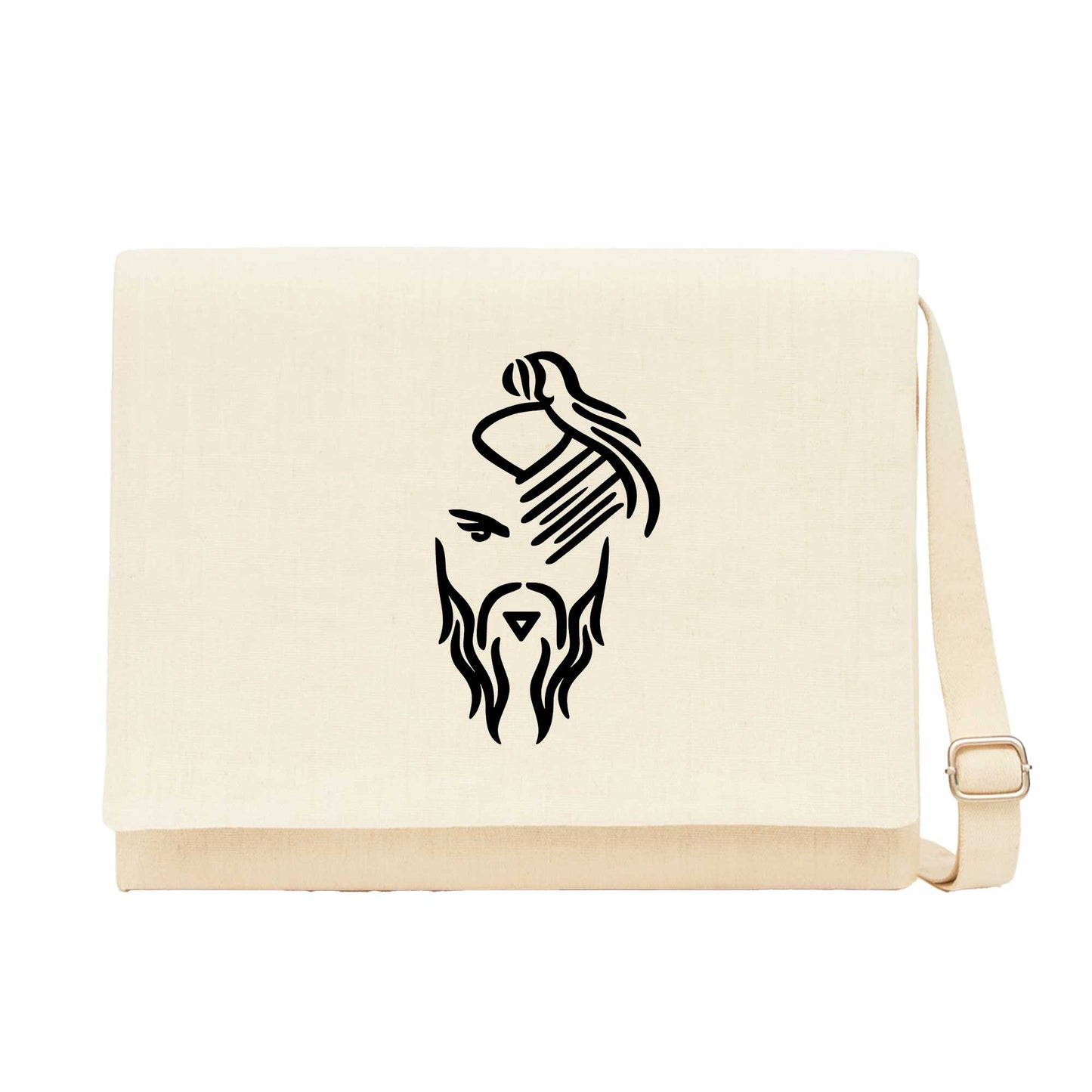 Hayko Cepkin Yeni Logo Black Krem Postacı Çantası