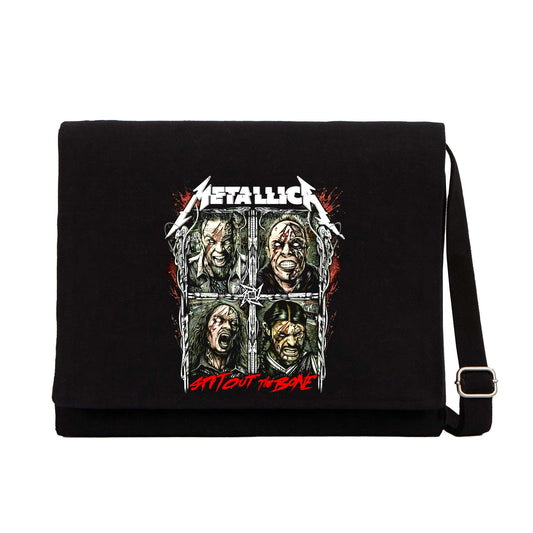 Metallica Spitout The Bone Siyah Postacı Çantası