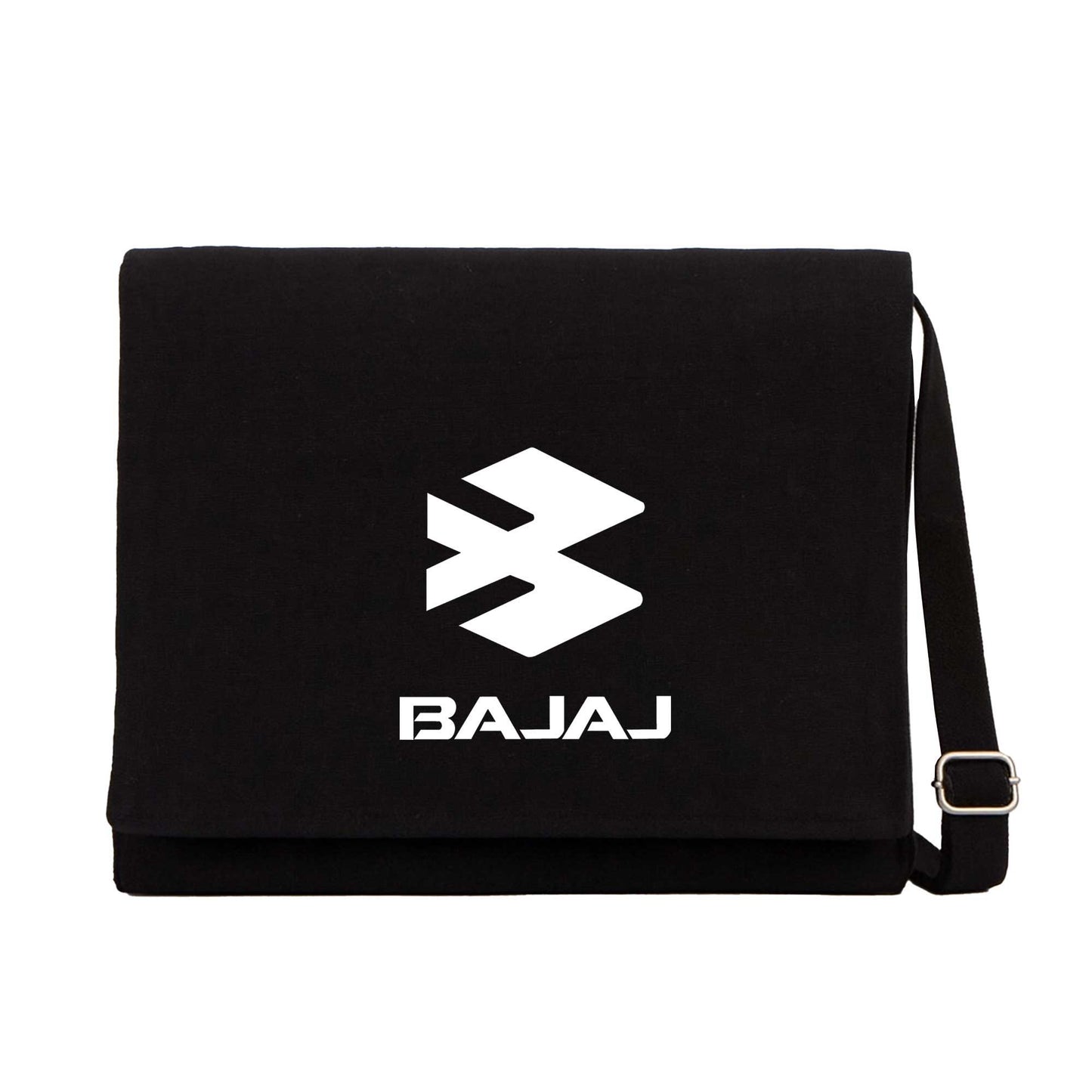 Bajaj White Logo Siyah Postacı Çantası