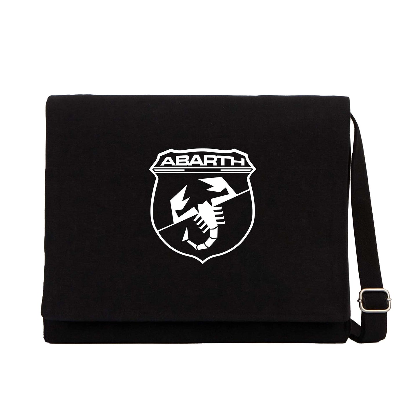 Abarth White Logo Siyah Postacı Çantası