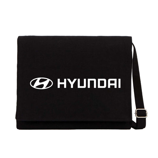Hyundai Text Logo Siyah Postacı Çantası
