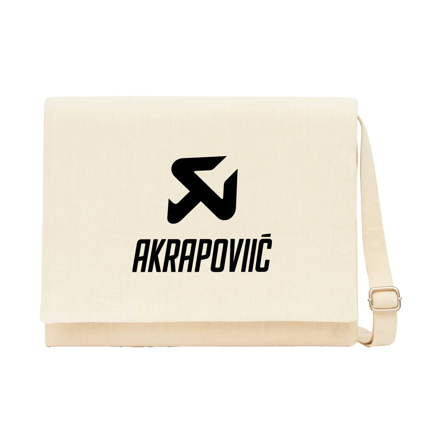 Akrapovic Black Logo Krem Postacı Çantası