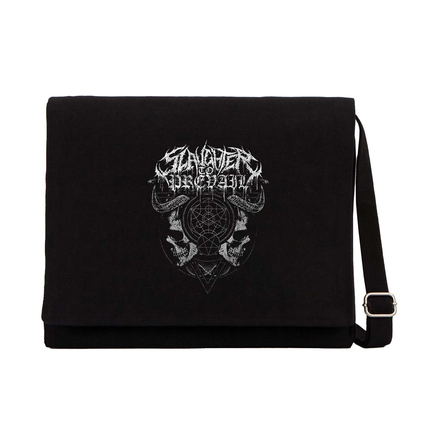 Slaughter To Prevail Sigil of the Abyss Siyah Kanvas Postacı Çantası