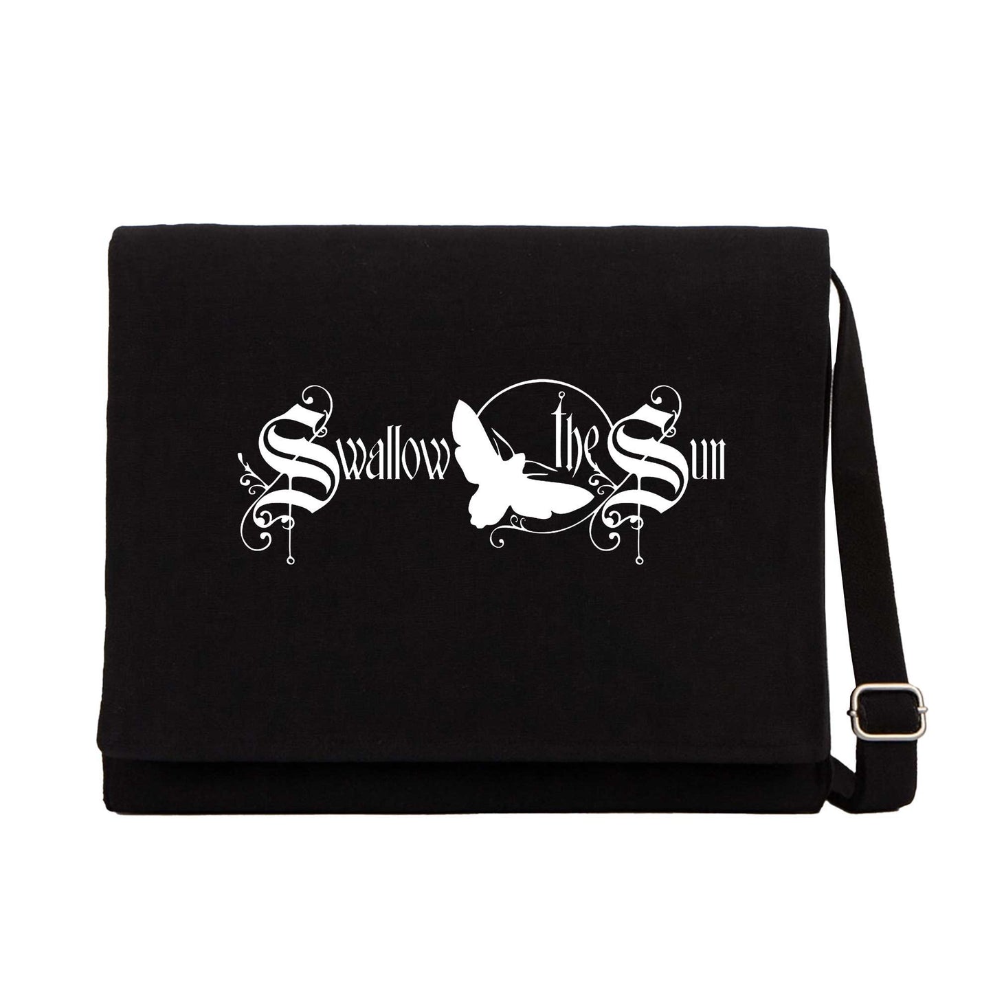 Swallow The Sun Logo Siyah Kanvas Postacı Çantası