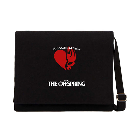 The Offspring Anti Valentine's Day Siyah Kanvas Postacı Çantası