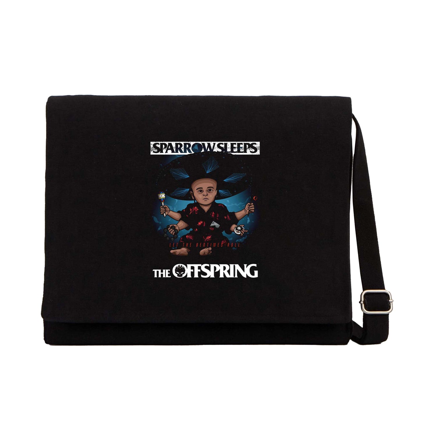 The Offspring Let The Bedtimes Roll Siyah Kanvas Postacı Çantası