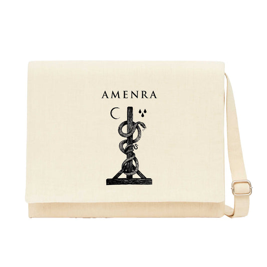 Amenra Kreuz Snake Krem Kanvas Postacı Çantası
