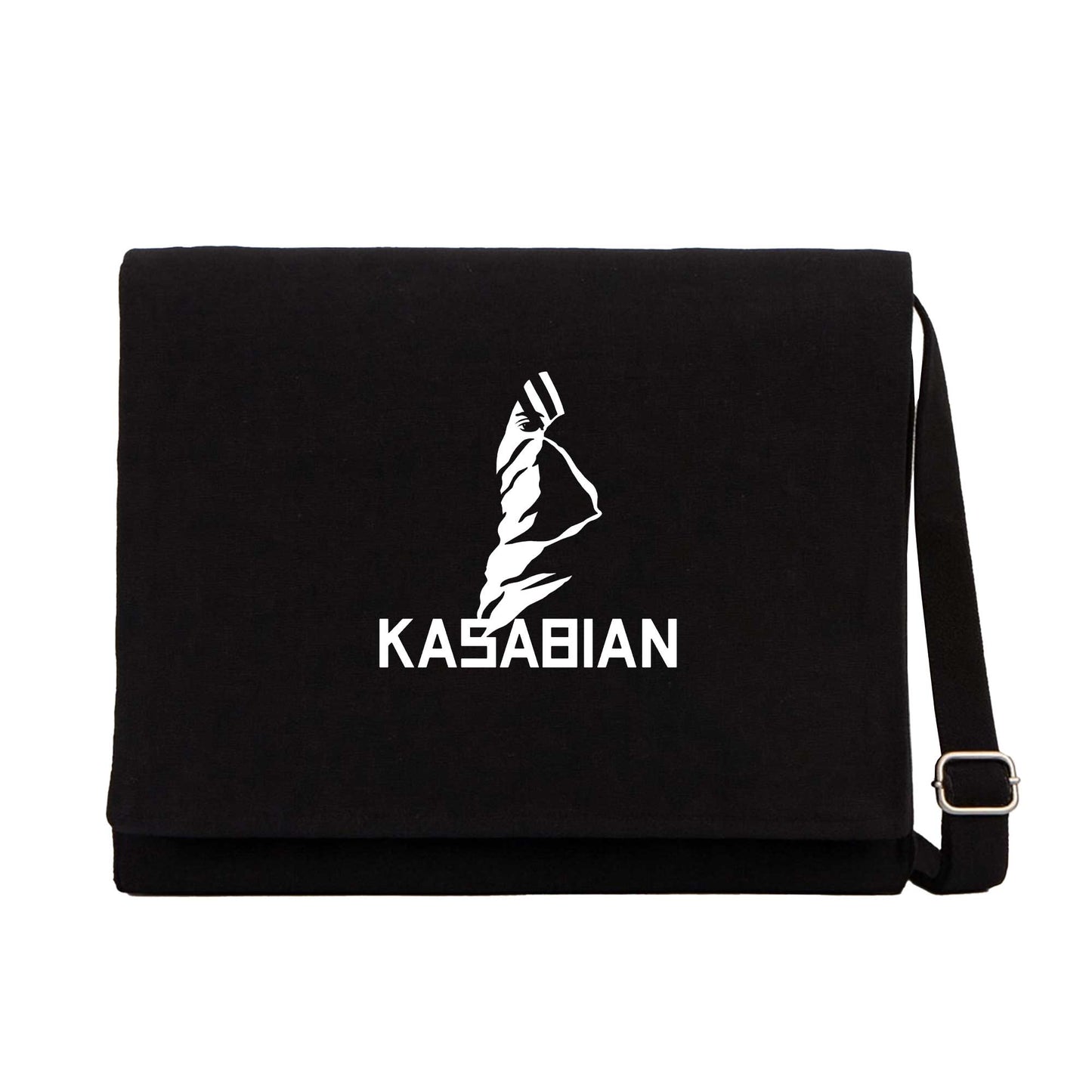 Kasabian Silüet Siyah Kanvas Postacı Çantası