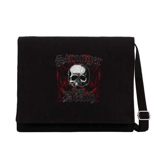 Black Label Society Stronger Than Death Siyah Kanvas Postacı Çantası