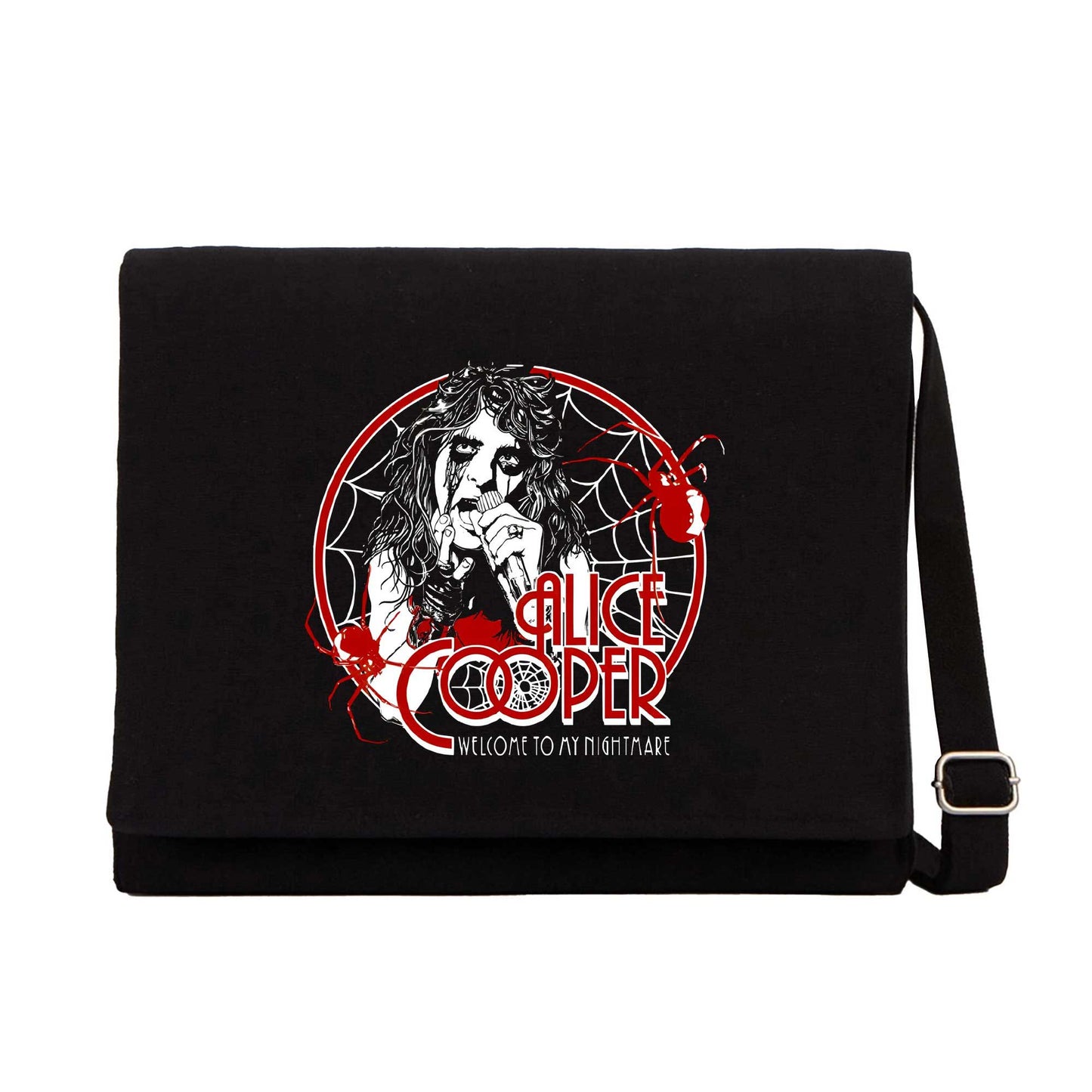 Alice Cooper Welcome To My Nightmare Red Siyah Kanvas Postacı Çantası